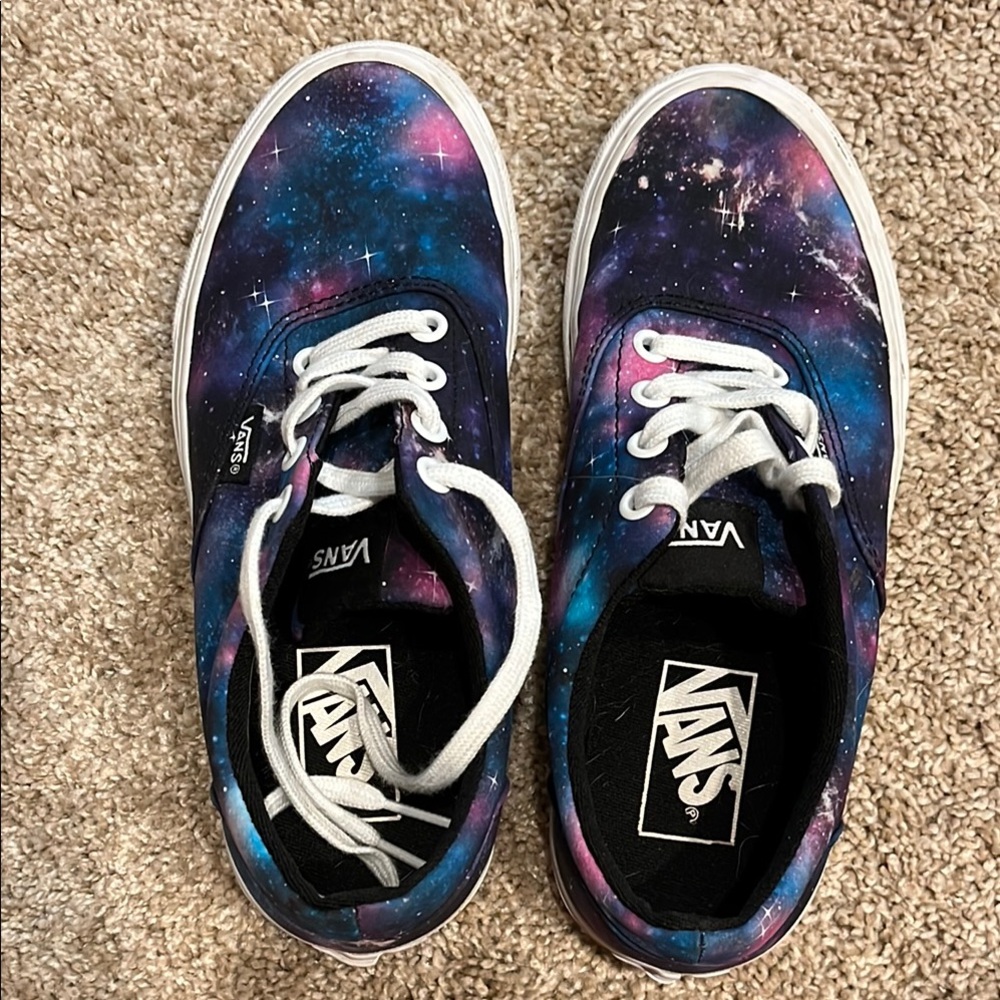 Vans Galaxy Blue and Purple Cosmic Sneakers Low Top